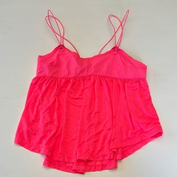Free People FP Movement New NWT Hot Pink Strappy Top Size XS - Picture 4 of 12